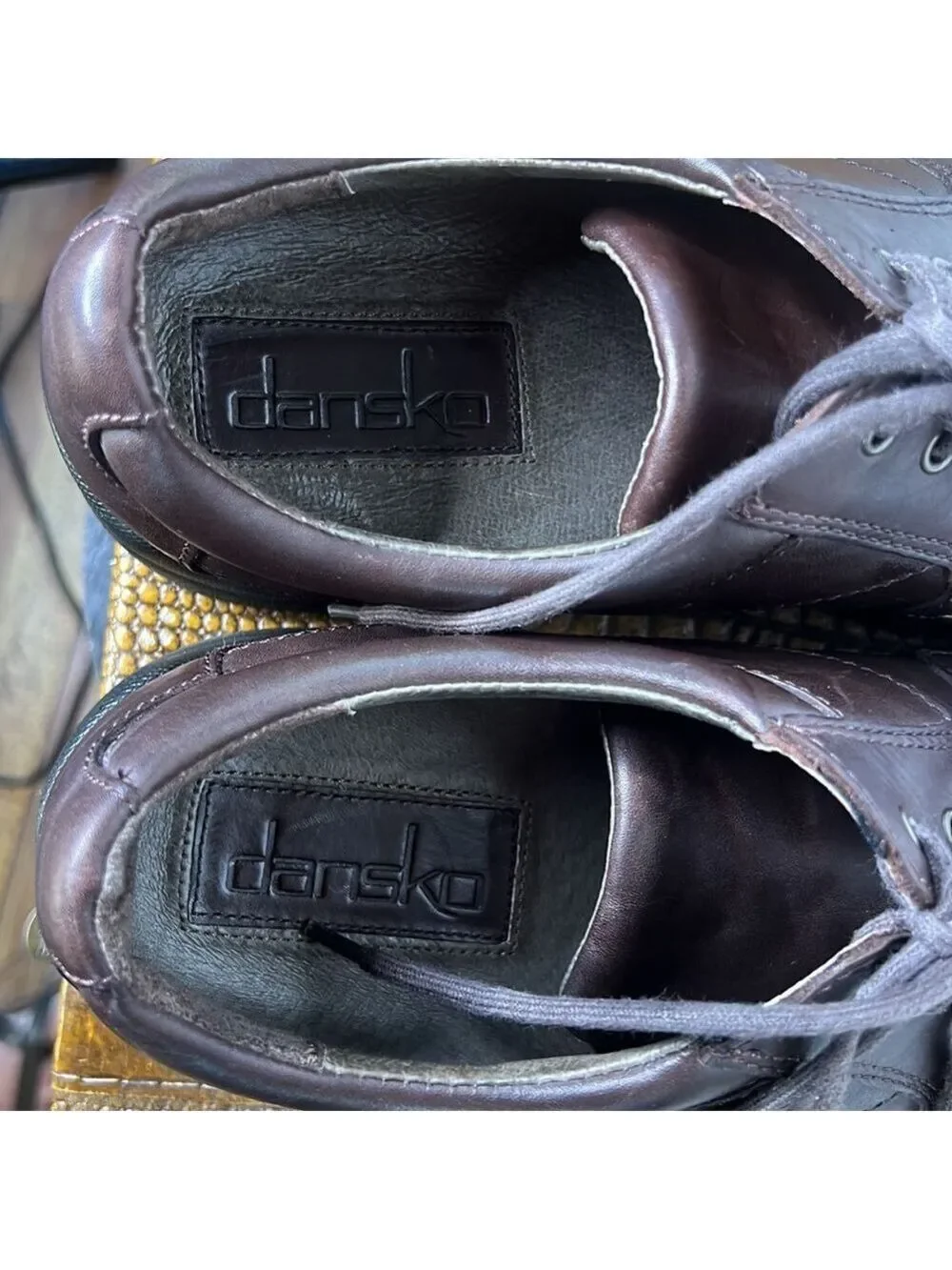 Dansko Wyatt Mens Mocha Brown Leather Oxford Size 10.5 or EU44